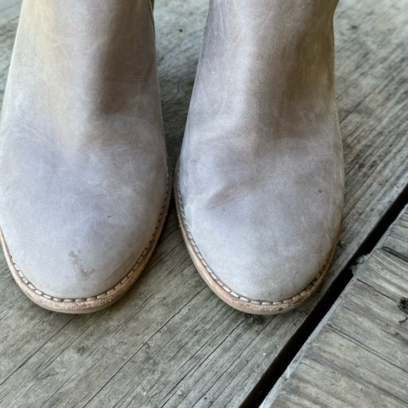 Jeffrey Campbell gray leather Rosalee western pull on ankle Booties size 9 - Picture 3 of 7